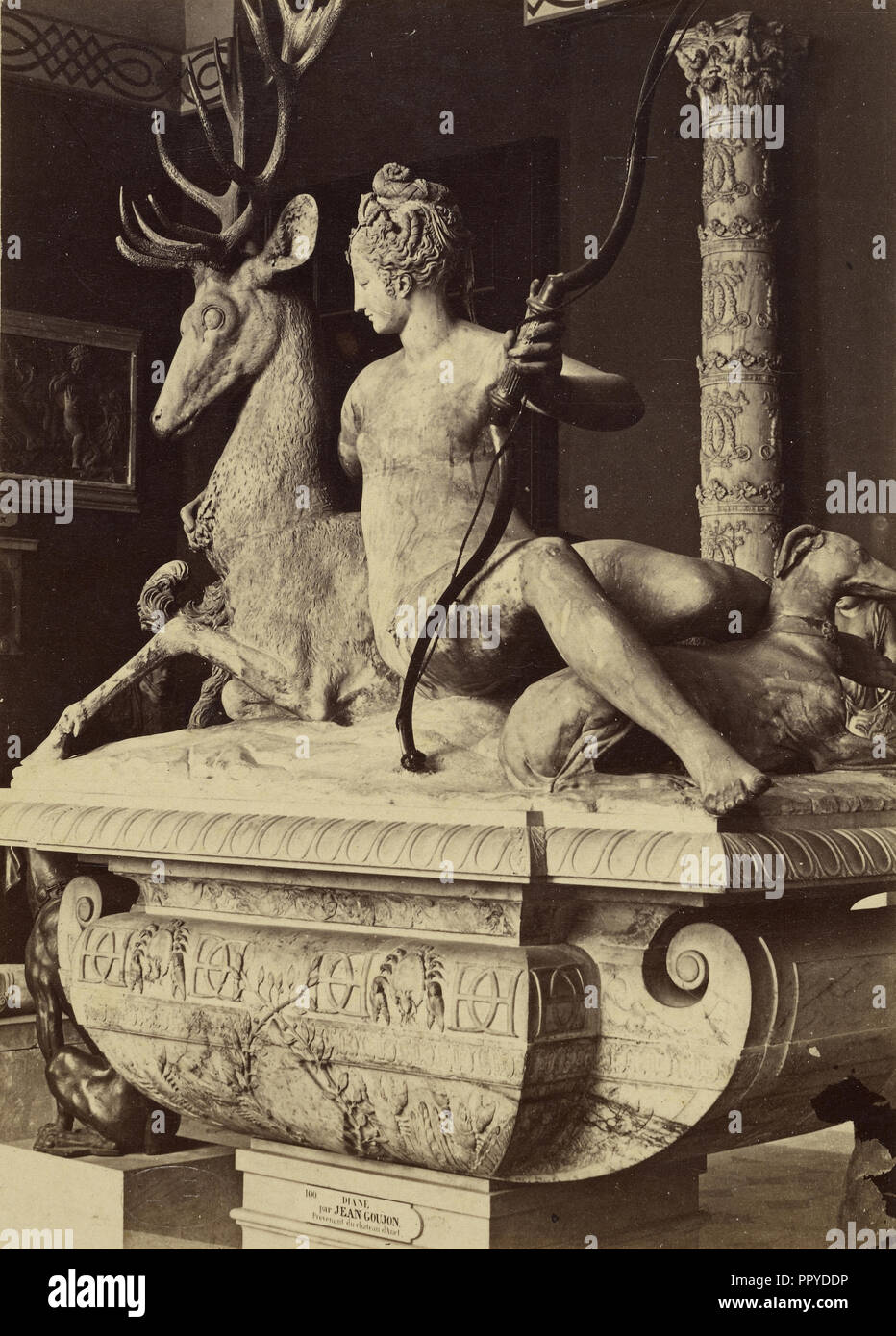 Diana; Tommaso Cuccioni, Italian, 1790 - 1864, Paris, France; about 1852 - 1864; Albumen silver print Stock Photo