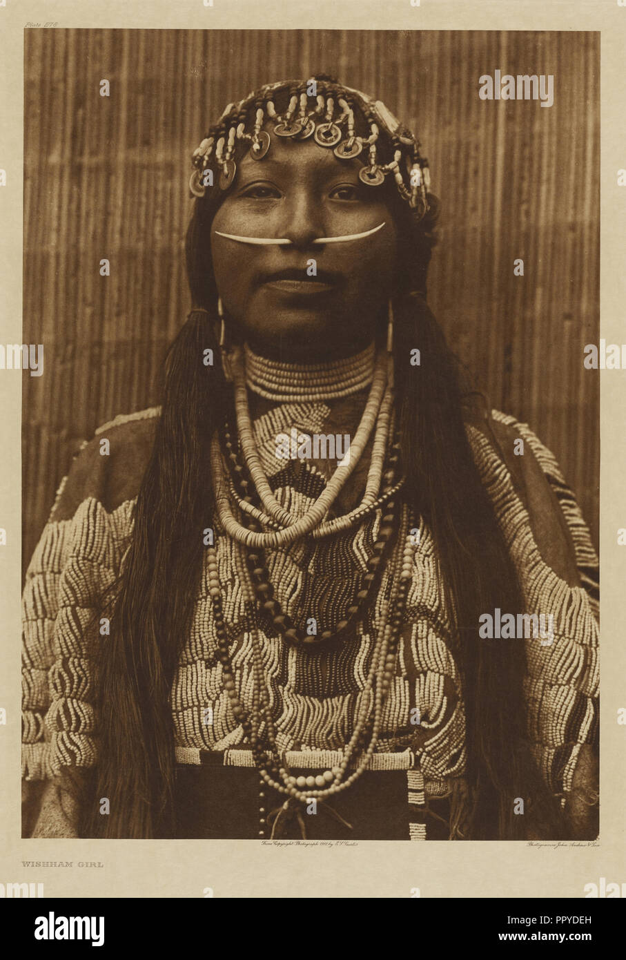 Wishham Girl; Edward S. Curtis, American, 1868 - 1952, 1910; Gravure; 39.4 x 28.2 cm 15 1,2 x 11 1,8 in Stock Photo