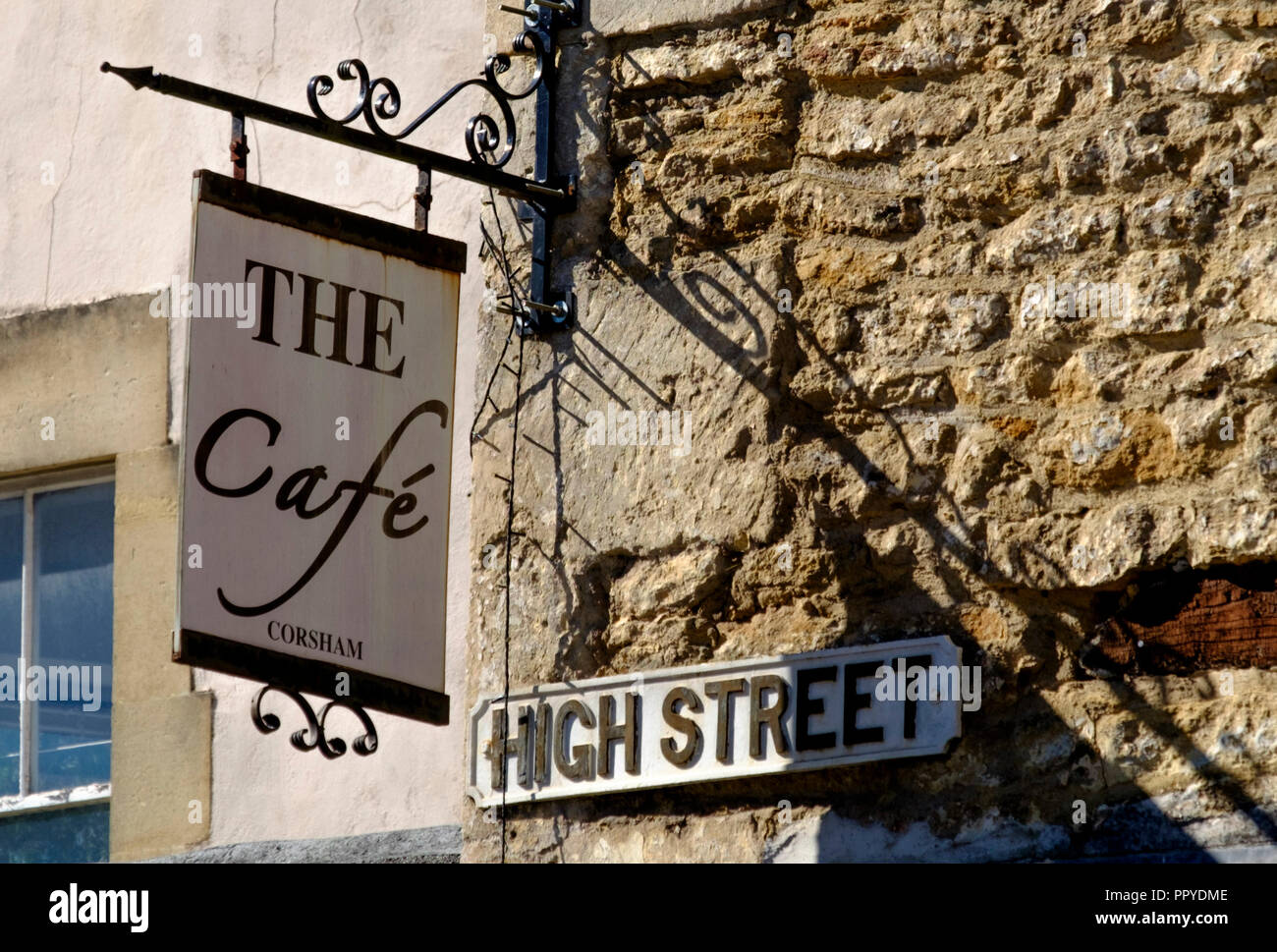 Corsham a small town in wiltshire near chippenham, England UK the cafe Stock Photo