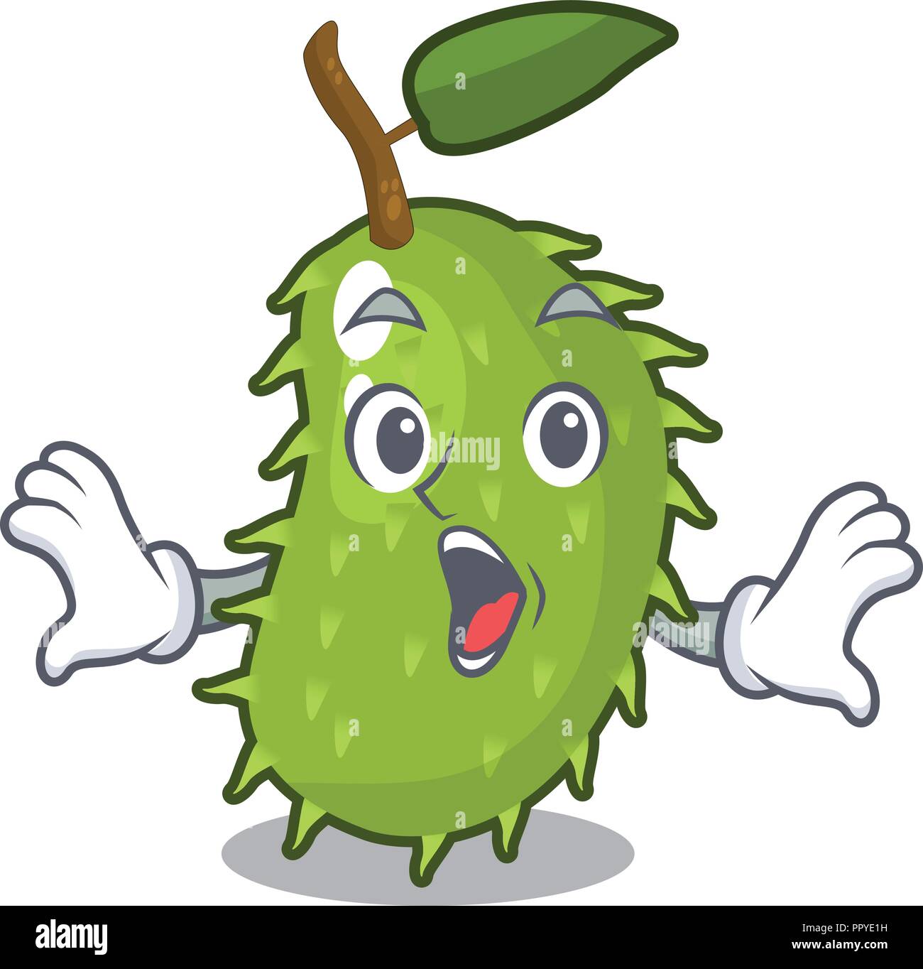 Surprised Sweet Soursop Fruit In Cartoon Kitchen Stock Vector Image Art Alamy