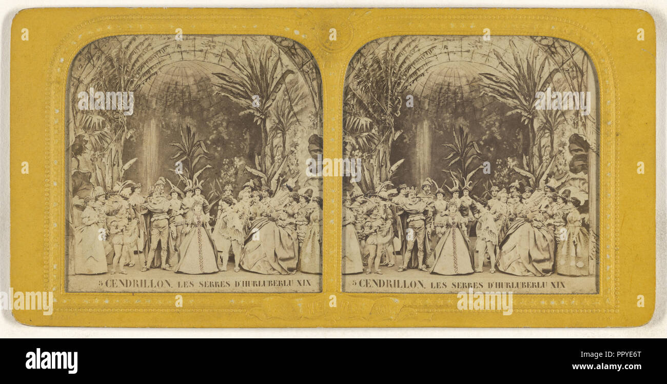 Cendrillon. Les Serres d'Hurluberlu XIX; Adolphe Block, French, 1829 - about 1900, 1860s; Hand-colored Albumen silver print Stock Photo