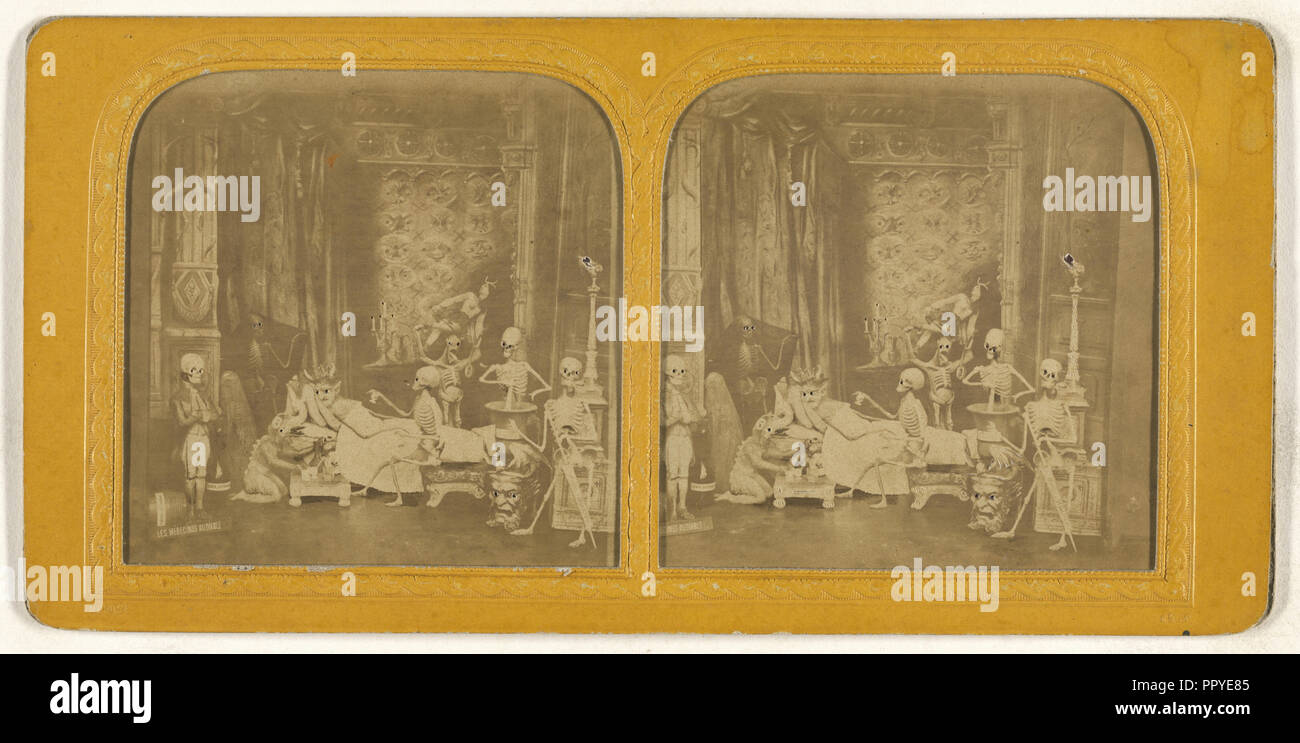 Les Medecines du Diable; Charles Dauvois, French, active 1860s, 1860s; Hand-colored Albumen silver print Stock Photo
