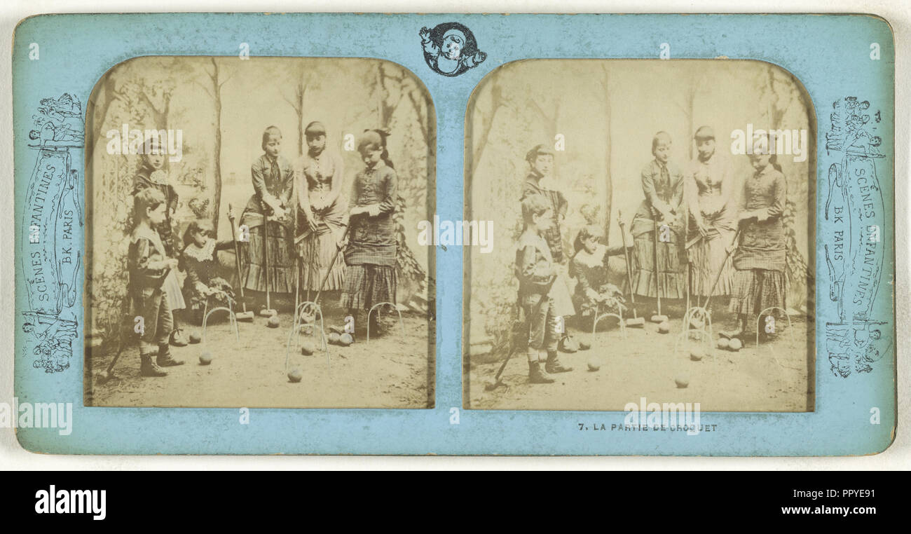 La Partie de Croquet; Adolphe Block, French, 1829 about 1900, about