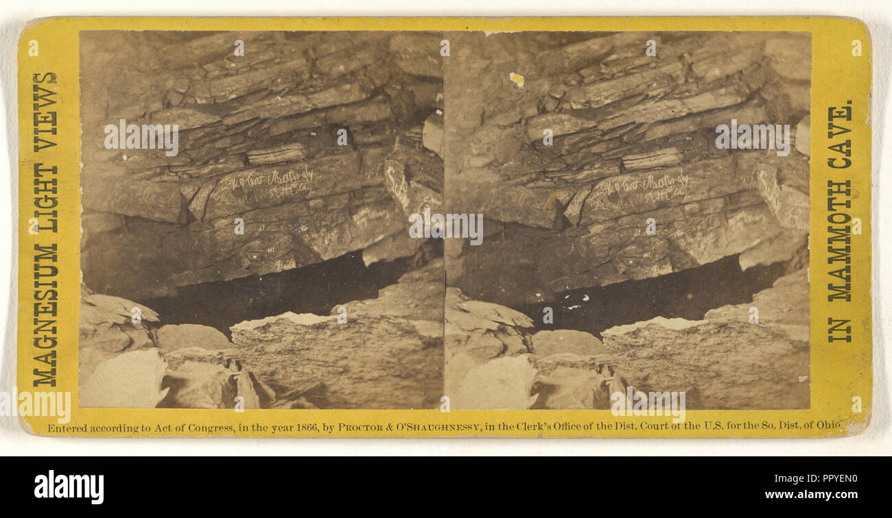 Hanging Rocks.; Charles Waldack, American, 1828 - after 1904, 1866; Albumen silver print Stock Photo