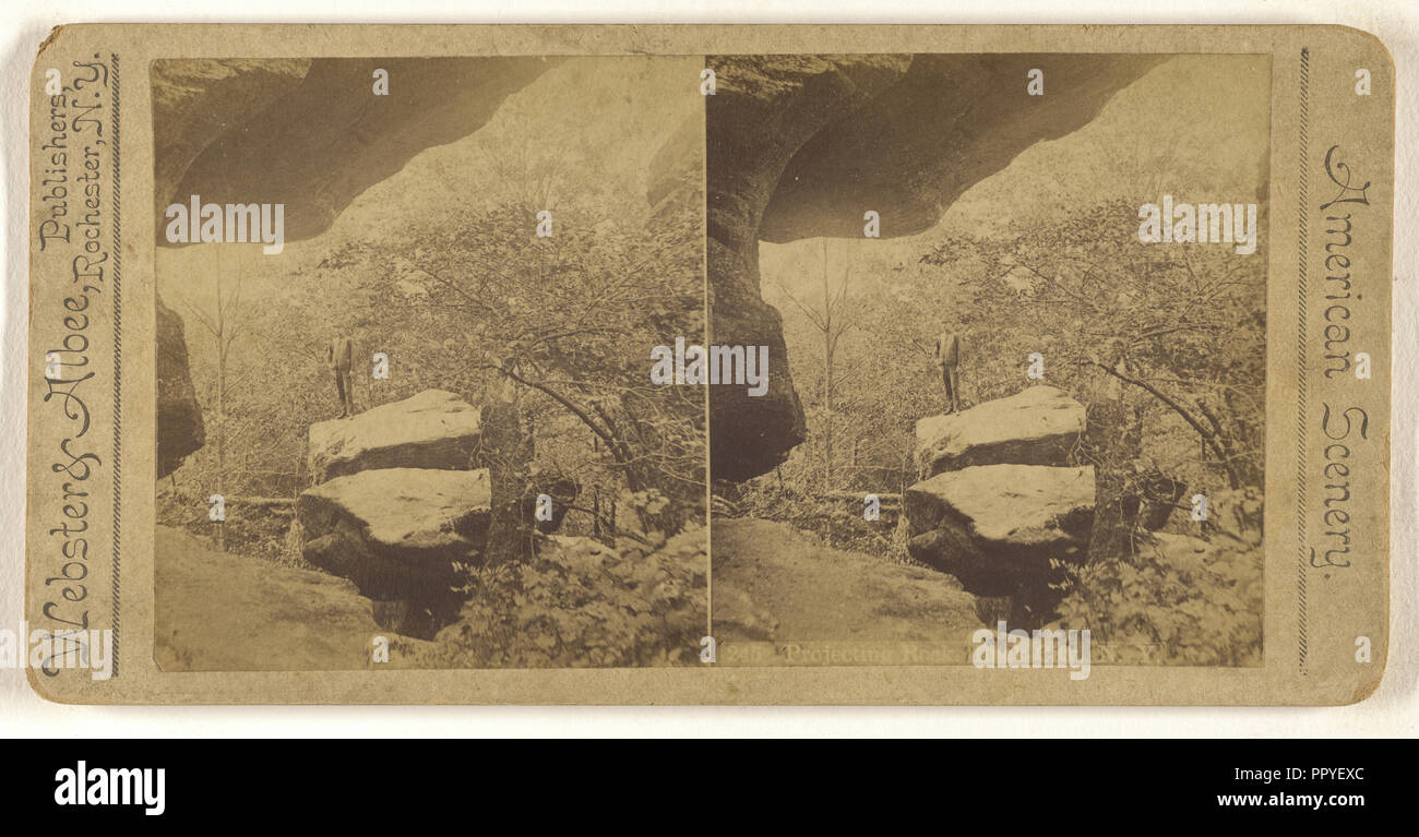 Projecting Rock. Rock City, N.Y; Webster & Albee; 1880s; Albumen silver print Stock Photo