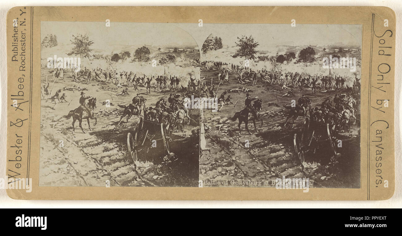 Battle of Gettysburg at Bloody Angle; Webster & Albee; 1890s; Gelatin silver print Stock Photo