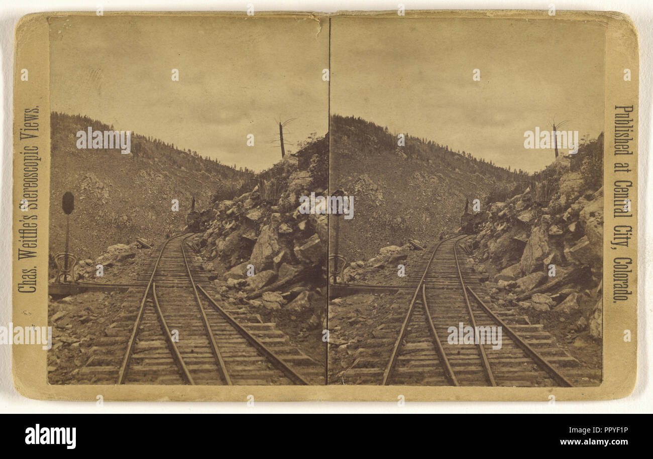 View on the Colorado Central R.R. from Black Hawk to Central City, Colorado; Charles Weitfle American, 1836 - after 1884 Stock Photo