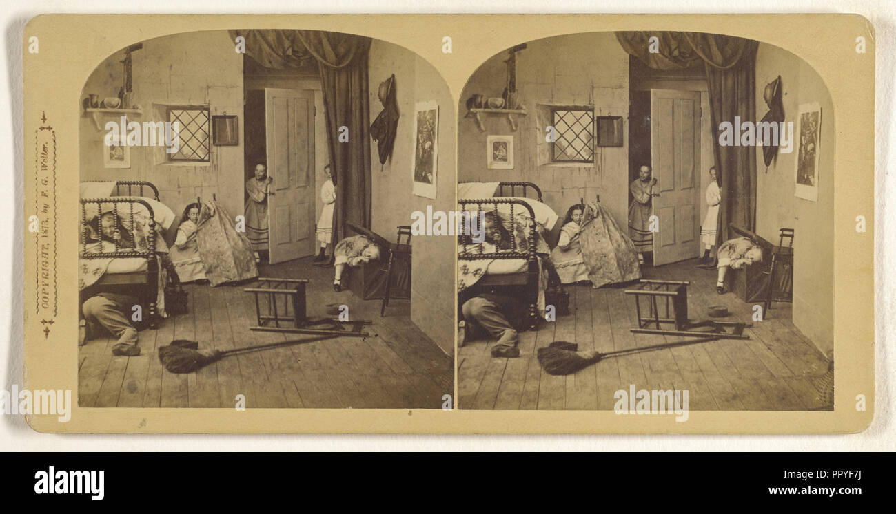Hide and go Seek; Franklin G. Weller, American, 1833 - 1877, 1873; Albumen silver print Stock Photo