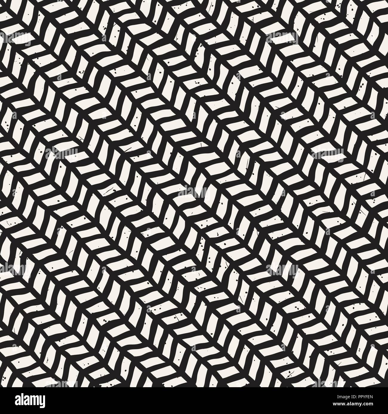 Simple ink geometric pattern. Monochrome black and white strokes ...