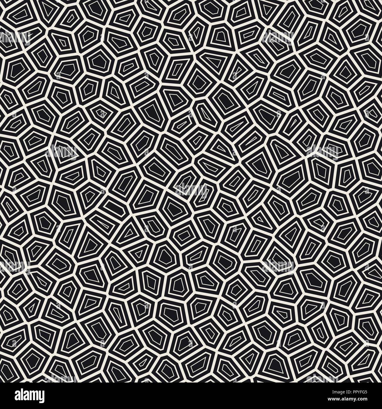 Seamless irregular lines vector mosaic pattern. Abstract chaotic ...