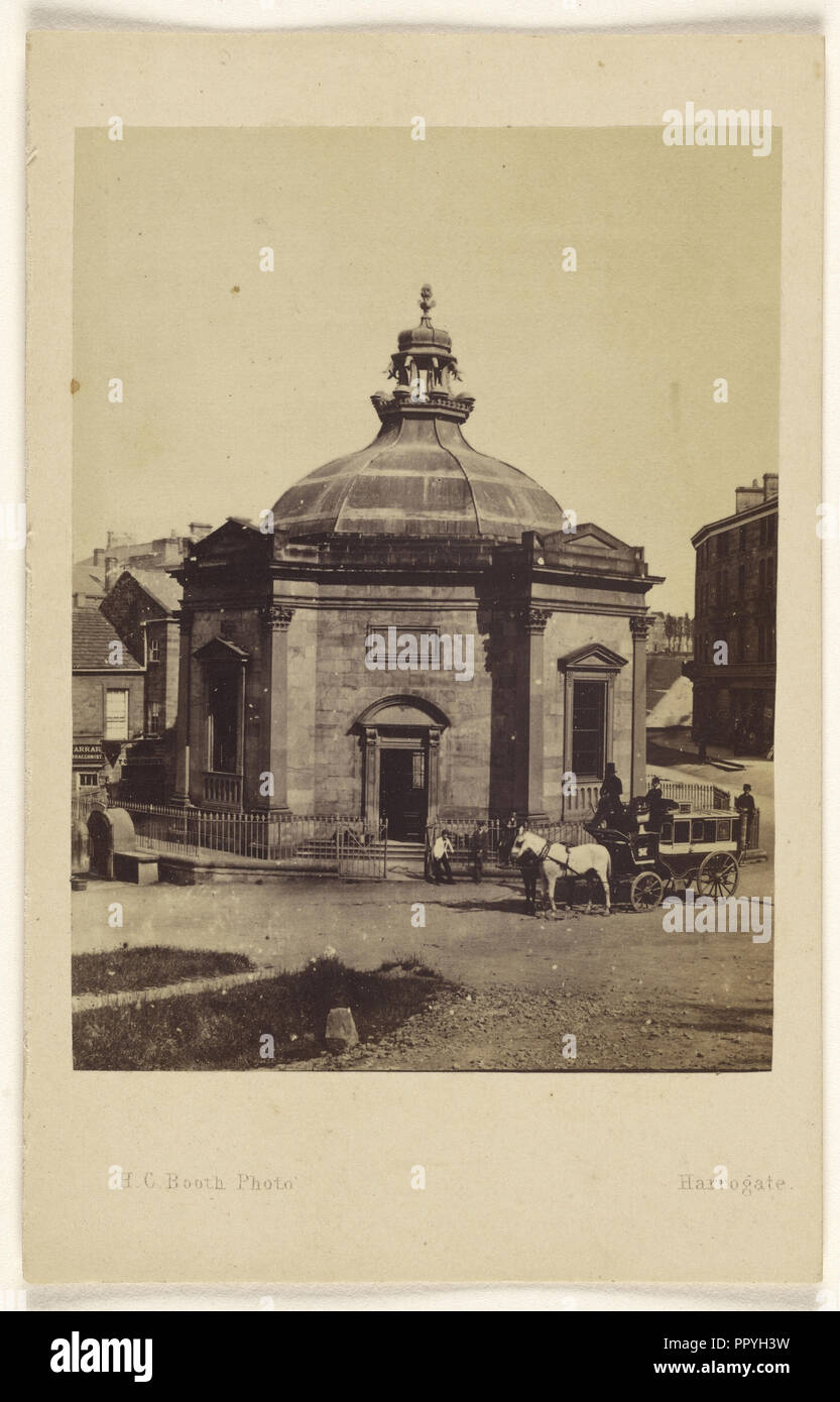 Pump Room, Harrogate; H.C. Booth, British, active 1860s, 1865; Albumen silver print Stock Photo