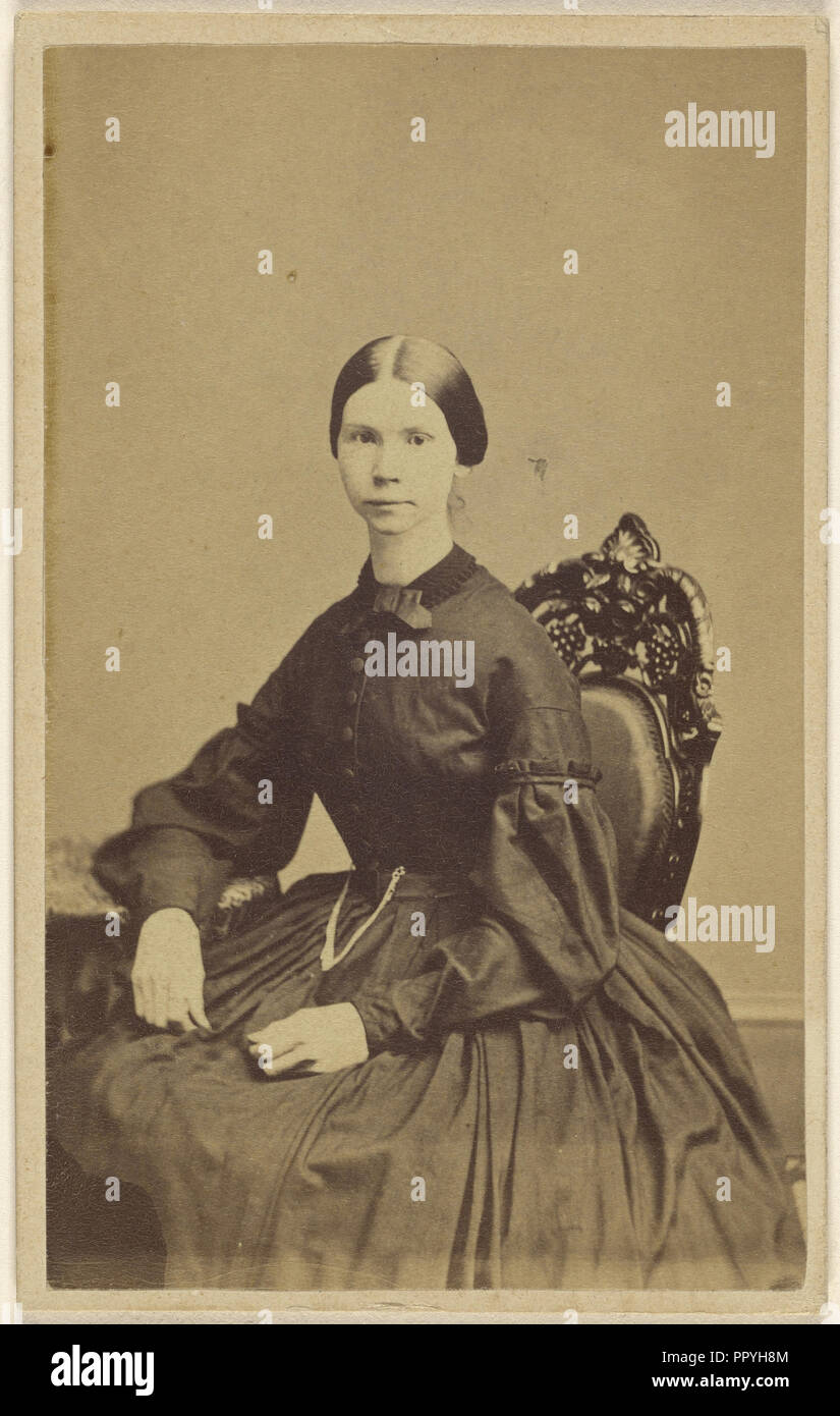 woman, seated; 1861-1865; Albumen silver print Stock Photo