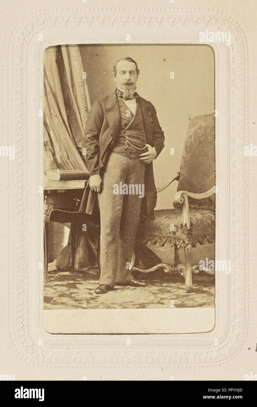 Tirage Albuminé Vintage Disdéri - Portrait De Napoléon III, Paris Circa 1865 - Format 6,5x10,5 Cm