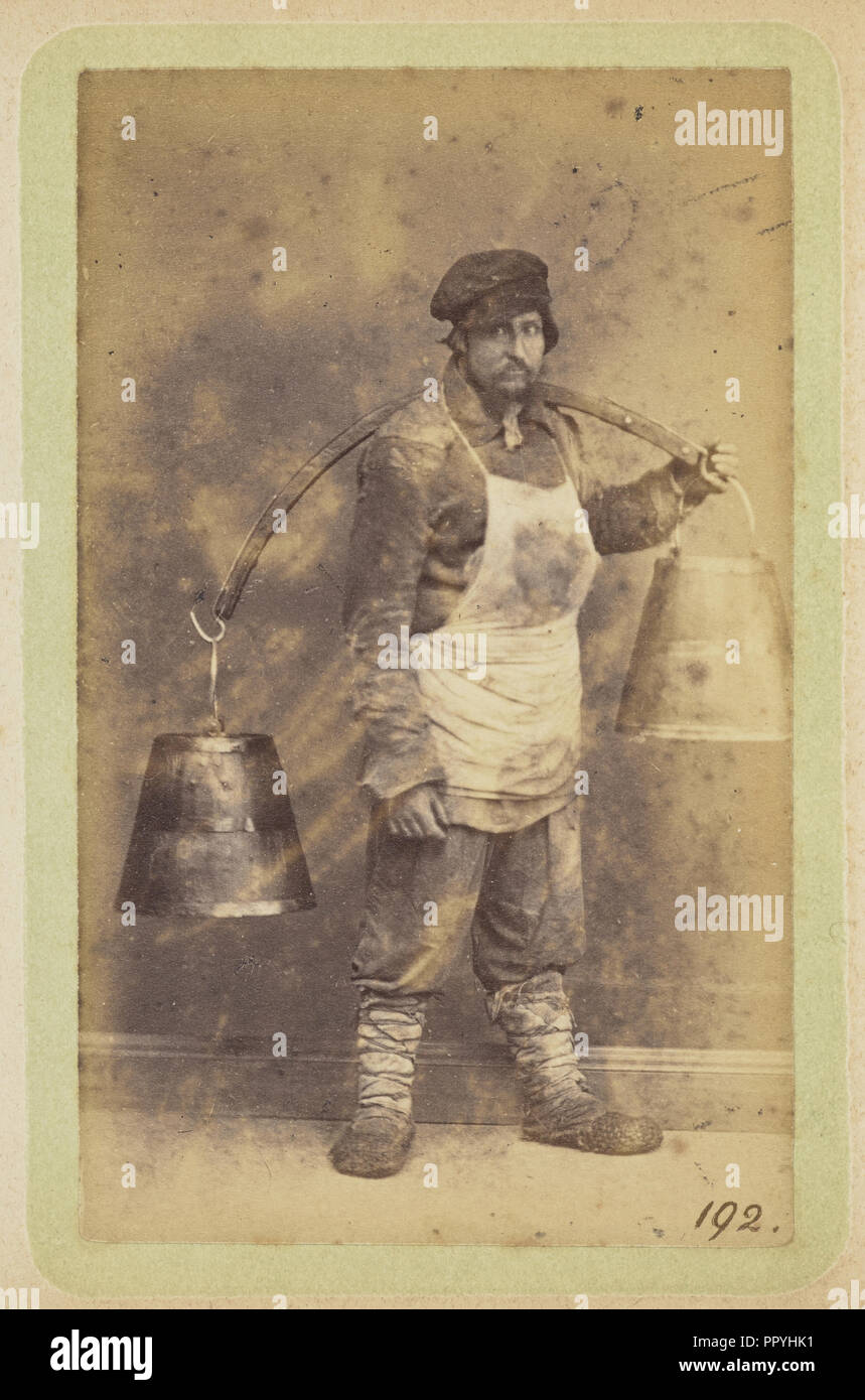 Man carrying buckets on a yoke; William Carrick, Scottish, 1827 1878