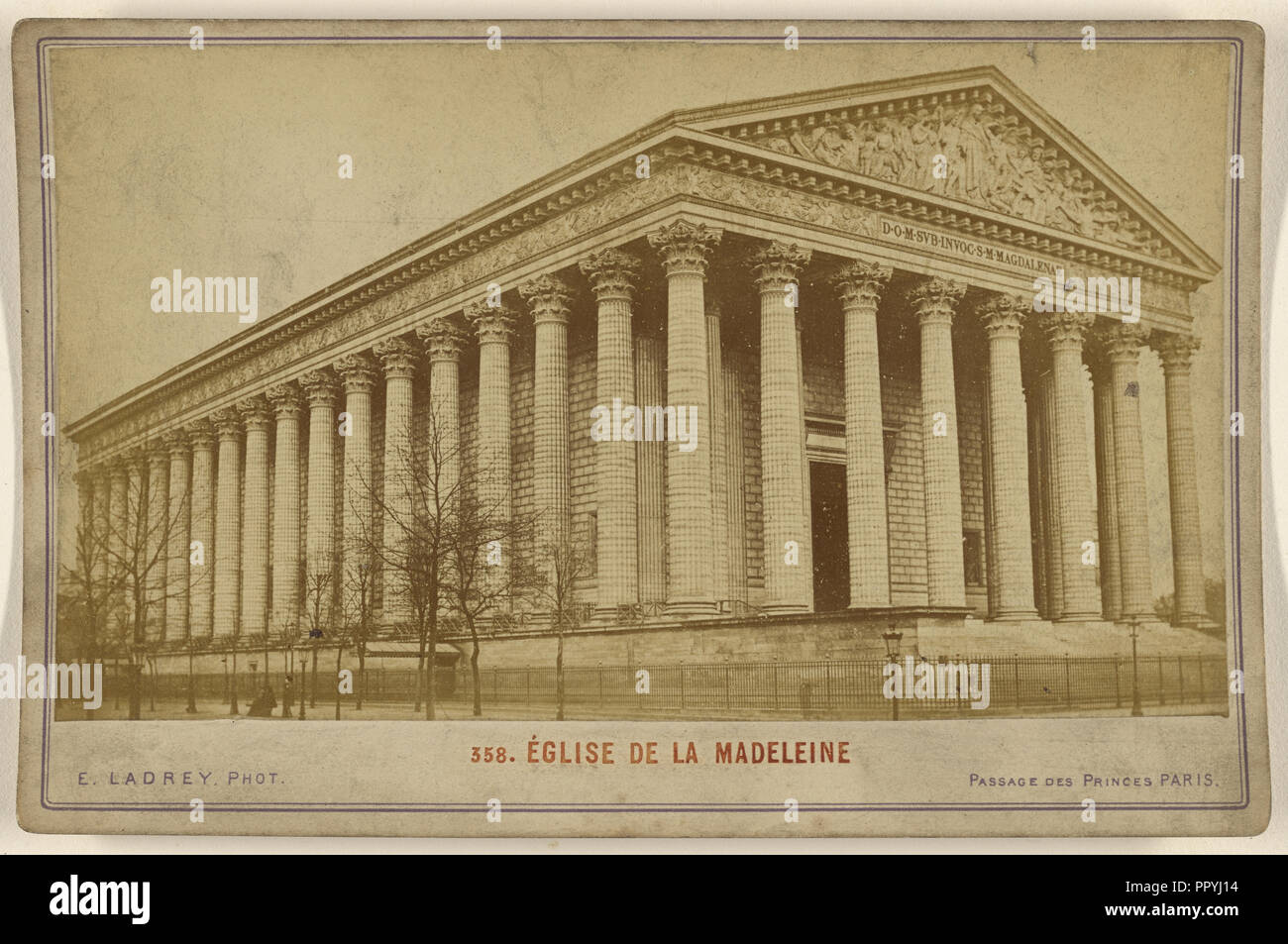 Eglise de la Madeleine; Ernest Ladrey, French, active Paris, France 1860s, 1870s; Albumen silver print Stock Photo