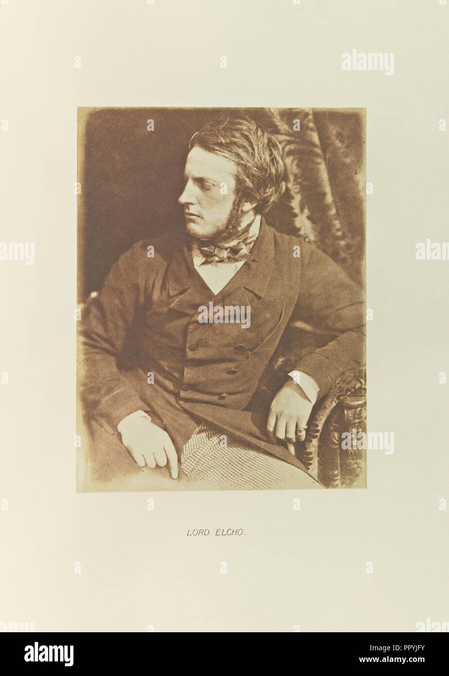 Francis Charteris, 10th Earl of Wemyss; Hill & Adamson, Scottish, active 1843 - 1848, Scotland; 1843 - 1848; Salted paper print Stock Photo