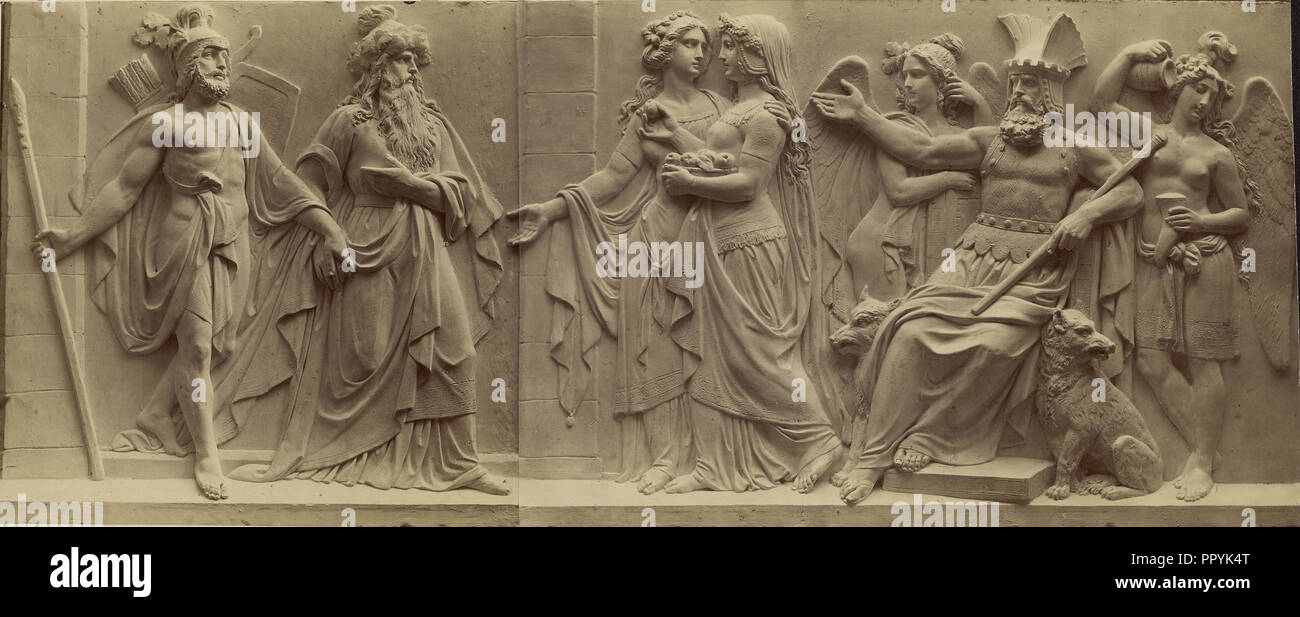 Iduna with Apples of Immortality; Ernst Alpers, German, active Hannover, Germany about 1867, Hanover, Germany; 1867; Albumen Stock Photo