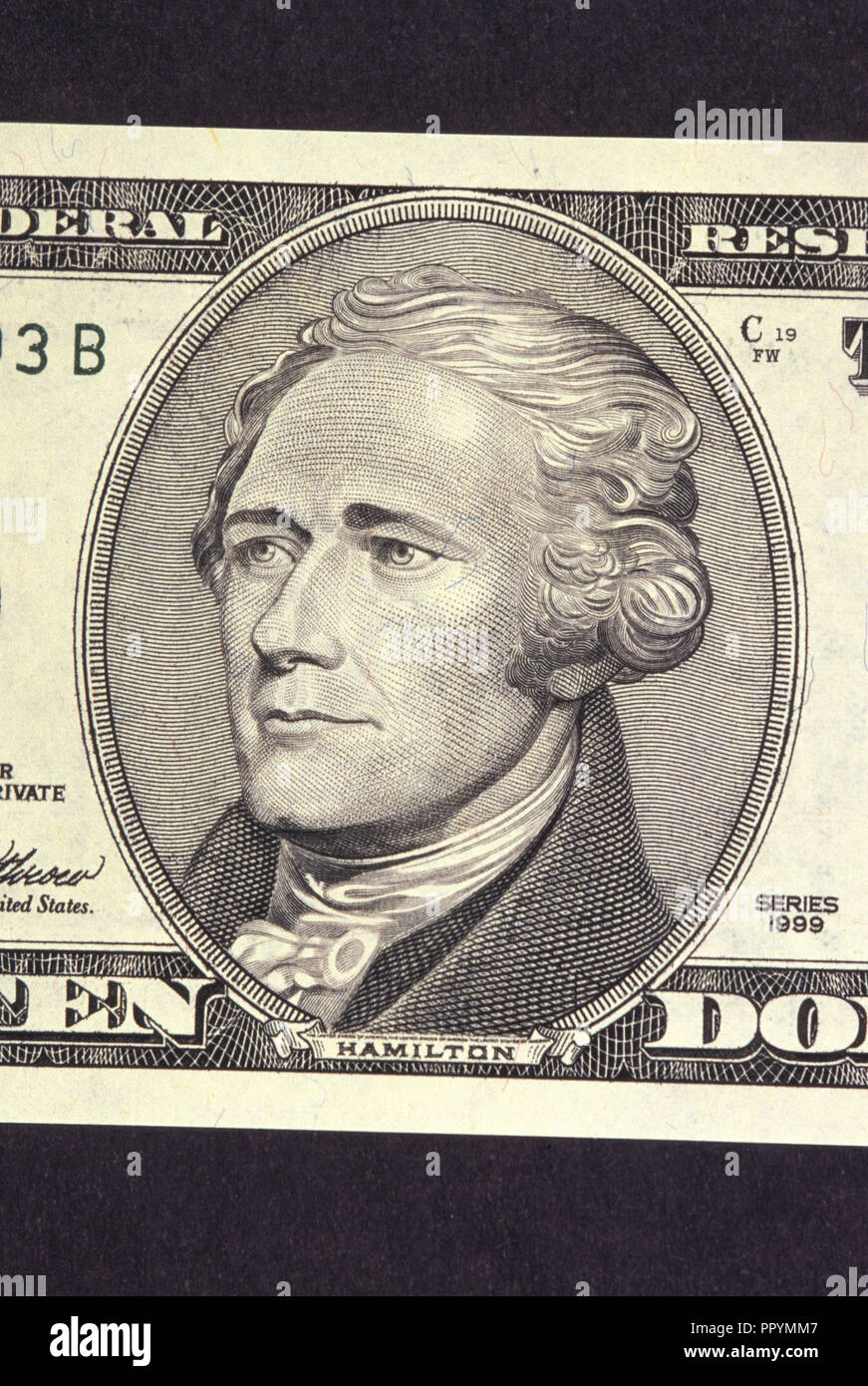 NOT 1351948 PAPER MONEY USA 10 DOLLARS ALEXANDER HAMILTON Stock