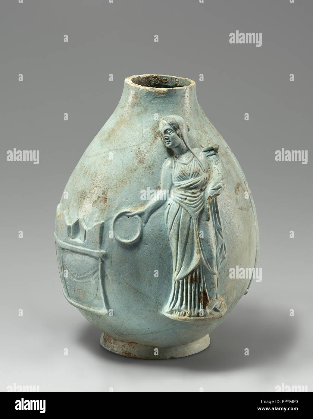 Queen's Vase with Berenike II; Egypt; 243 - 222 B.C; Faience; 22.2 × 14 cm 8 3,4 × 5 1,2 in Stock Photo