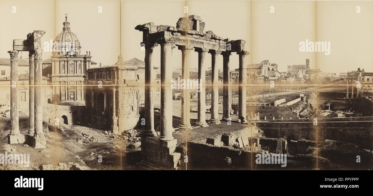 Il Foro Romano in Fotografia , View of the Roman Forum; Giuseppe Ninci, Italian, 1823 - 1890, about 1868; Albumen silver print Stock Photo
