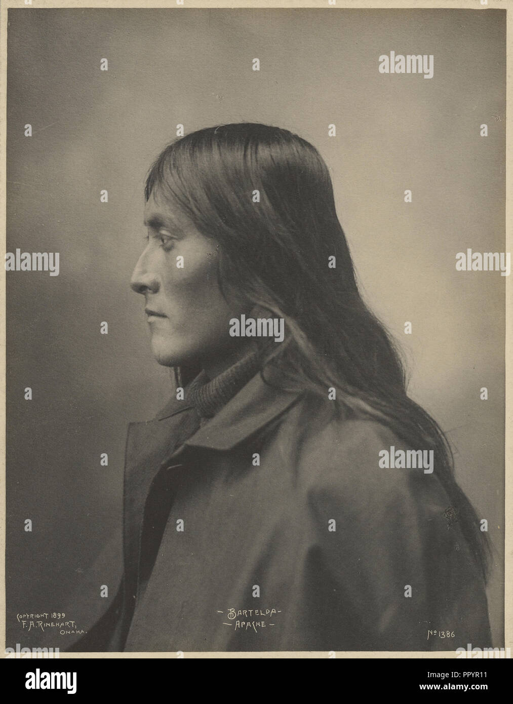 Bartelda, Apache; Adolph F. Muhr, American, died 1913, Frank A. Rinehart, American, 1861 - 1928, 1899; Platinum print Stock Photo