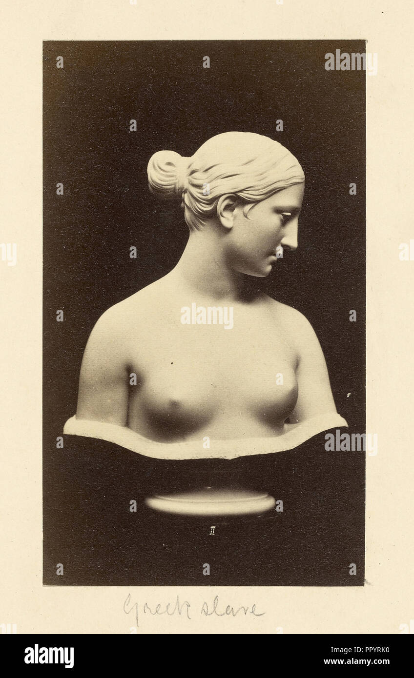 Sculptural Female Bust; British; 1870s - 1880s; Print Stock Photo