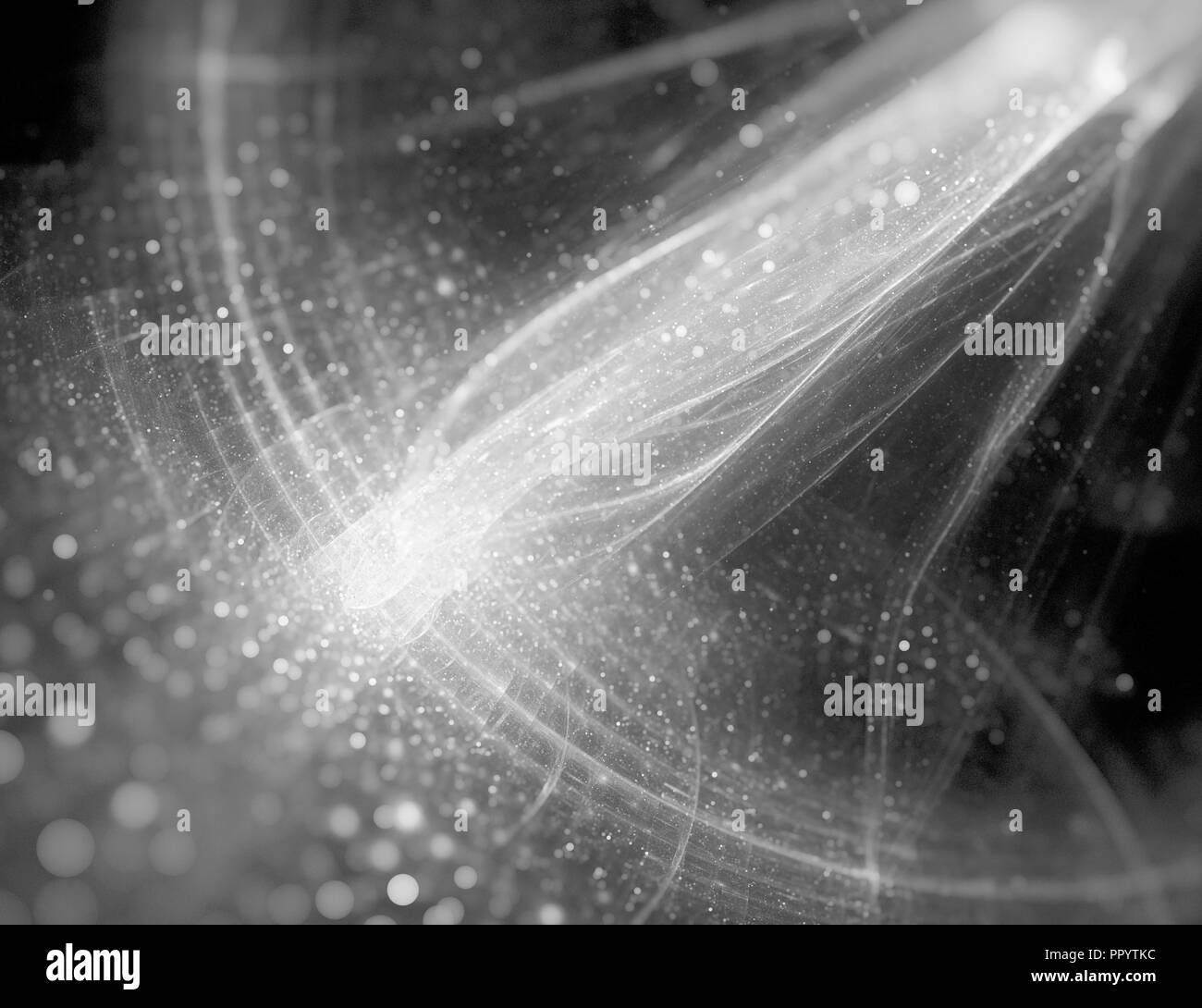 Impact of glowing new futuristic technology, black and white effect