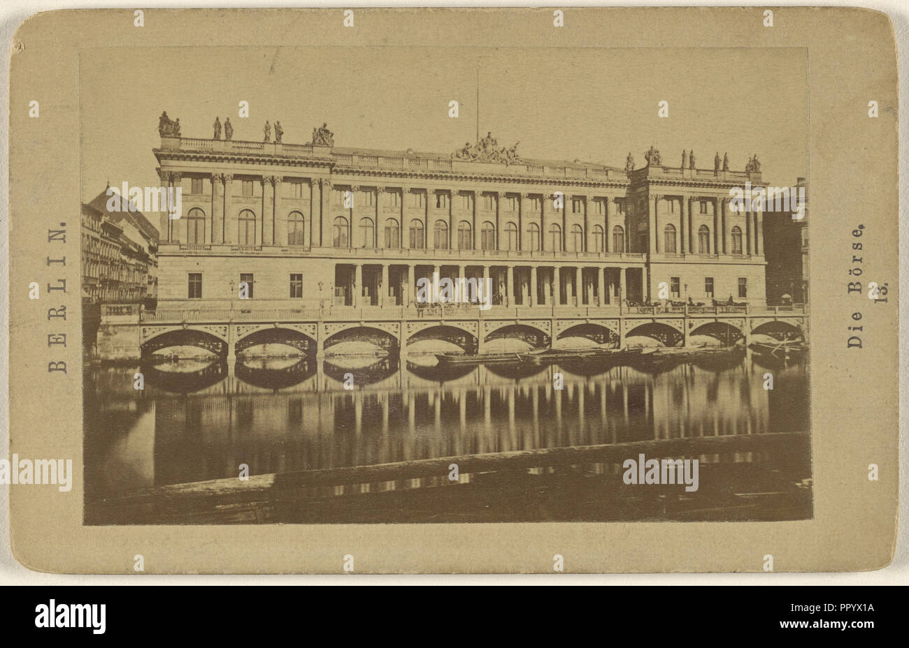 Berlin. Die Borse; German; 1865 - 1870; Albumen silver print Stock Photo