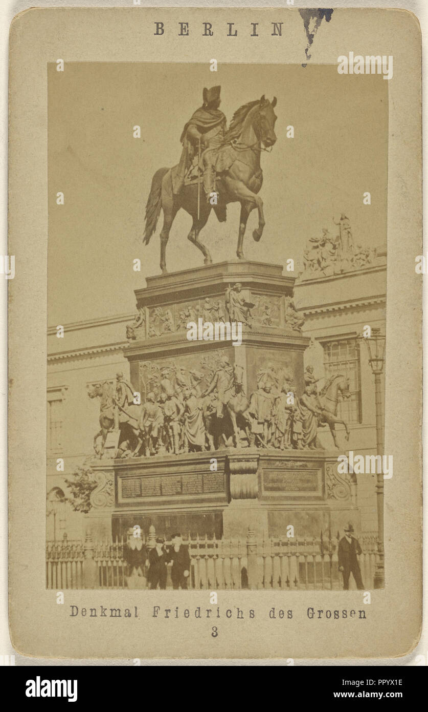 Berlin. Denkmal Friedrichs des Grossen; German; 1865 - 1870; Albumen silver print Stock Photo