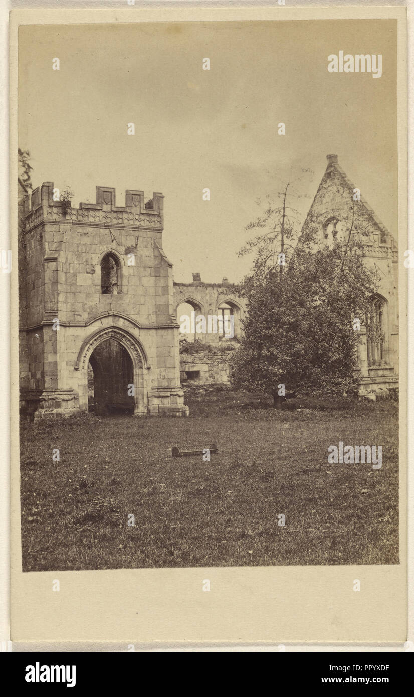 Wingfield Manor Built temp. Henry VI. where Mary Queen of Scots imprisoned 9 years; British; 1865 - 1870; Albumen silver print Stock Photo
