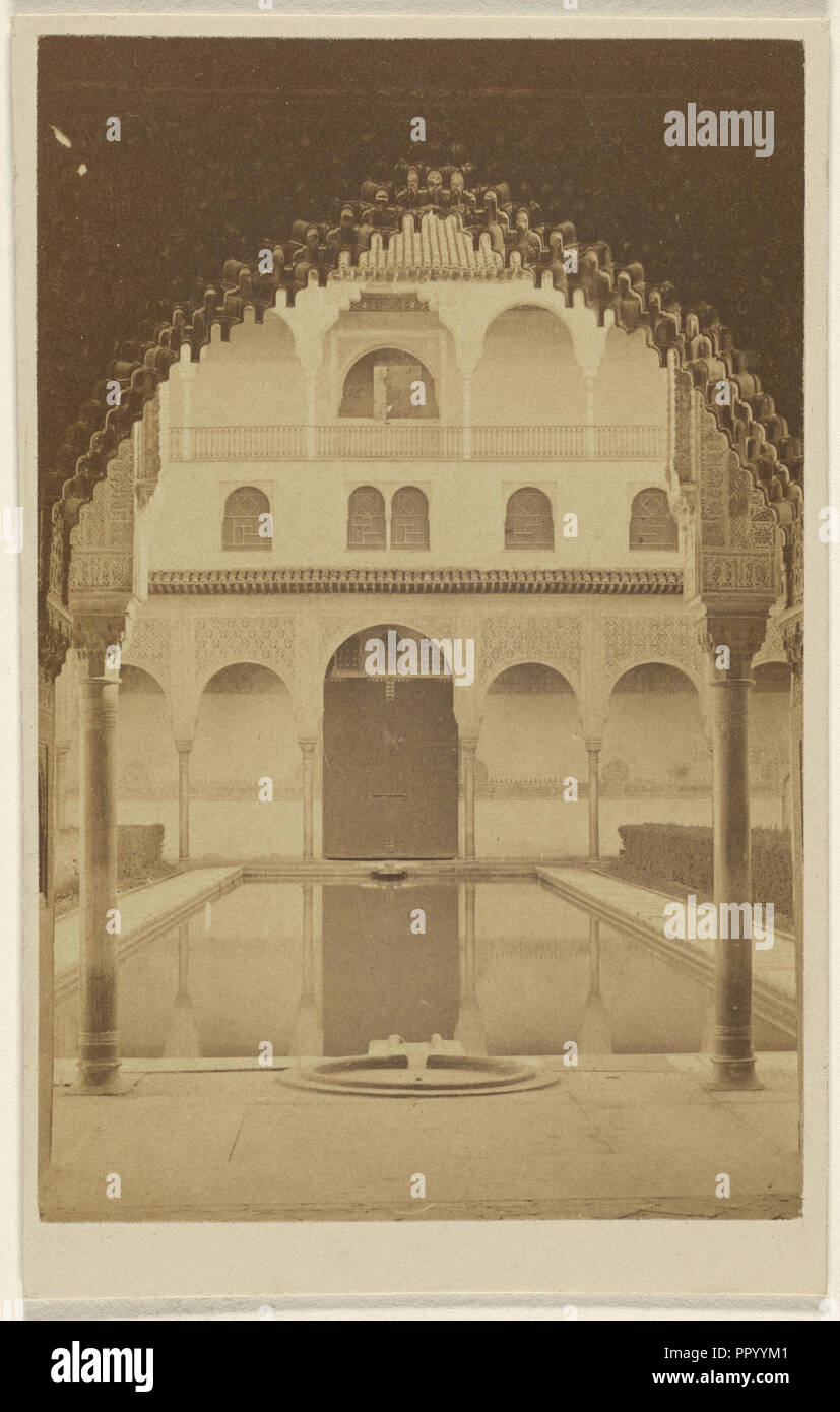 Reflecting pool, The Alhambra; 1865 - 1875; Albumen silver print Stock ...