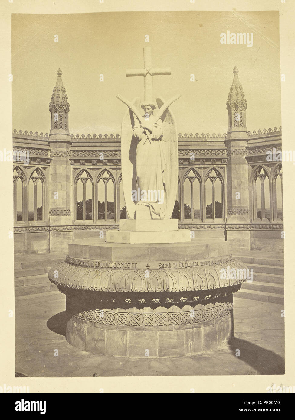 Marble Statue over the Memorial Well, Kanpur; Kanpur, India; about 1863 -  1887; Albumen silver print Stock Photo - Alamy
