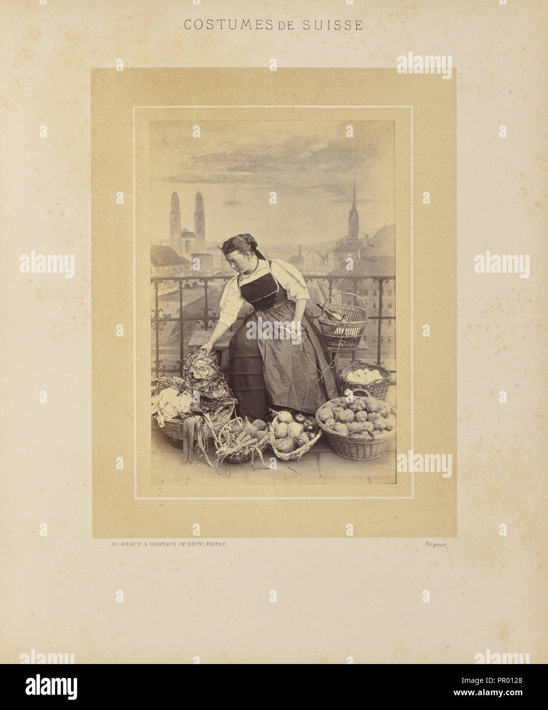 Canton de Zurich; Adolphe Braun, French, 1812 - 1877, Dornach, Haut-Rhin, Alsace, France, Europe; about 1869; Albumen silver Stock Photo