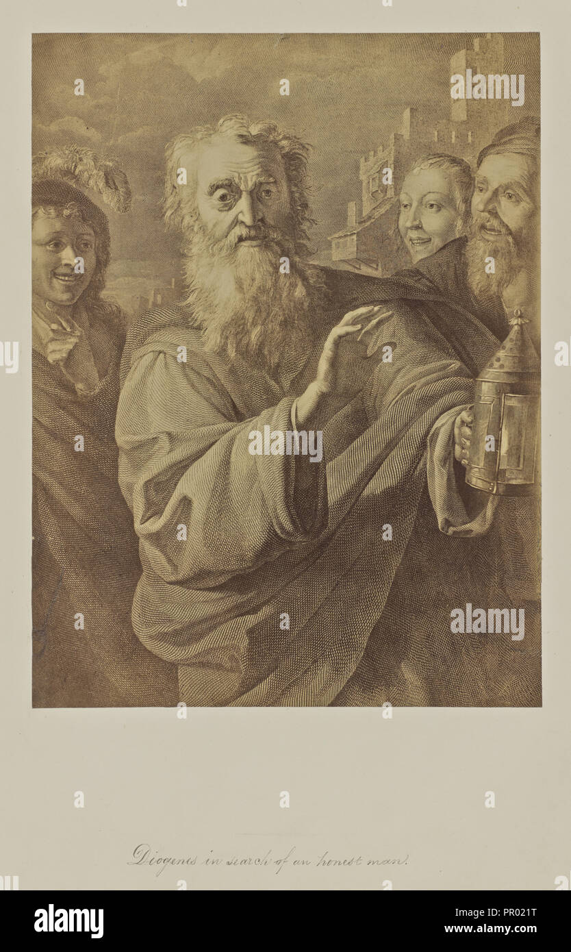 Diogenes in search of an honest man; about 1865; Albumen silver print ...