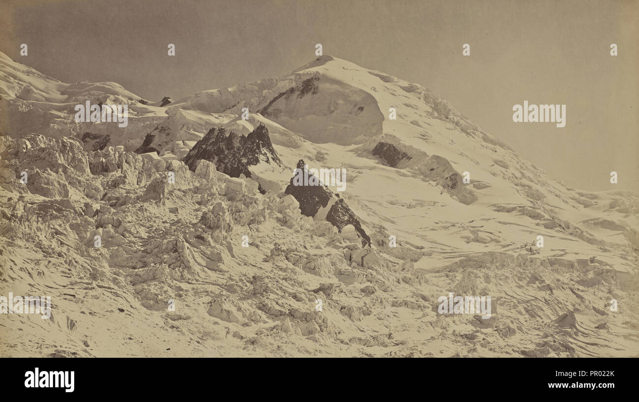 Savoie. Grandes, sic, Mulets et dome dir, sic, Gouser, ?, Bisson Frères, French, active 1840 - 1864, The Alps, France; 1860 Stock Photo
