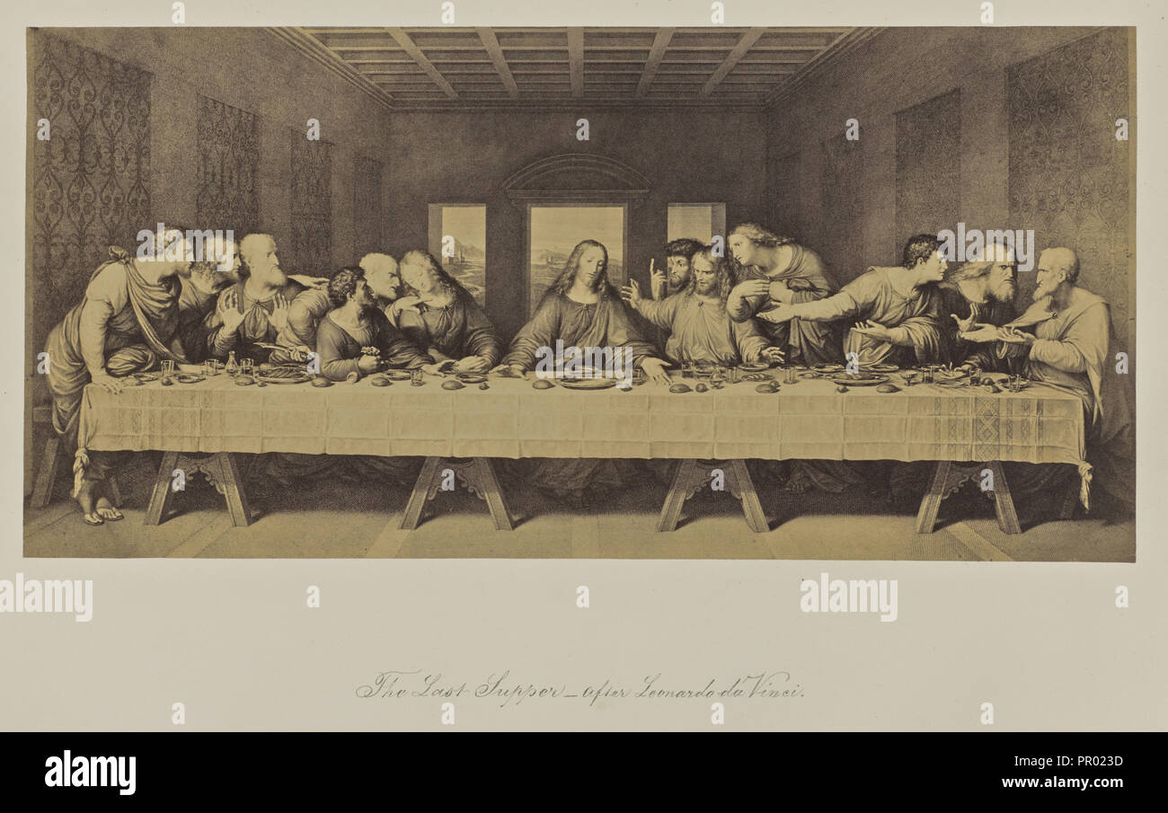 The Last Supper - after Leonardo da Vinci; Great Britain; 1865; Albumen silver print Stock Photo