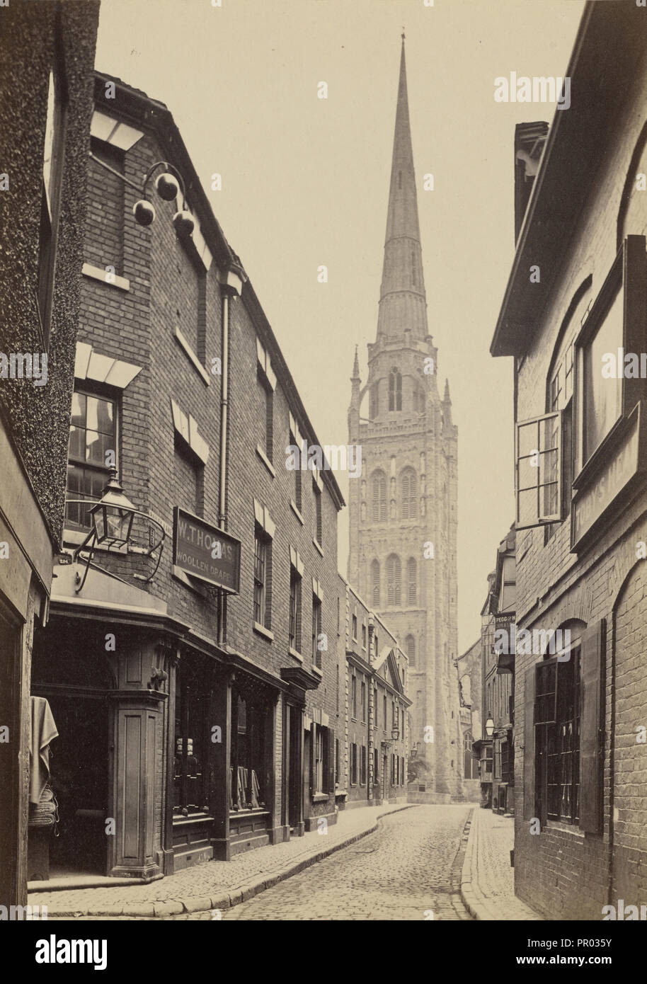 Coventry, tower and spire of St. Michael's; Francis Bedford, English, 1815,1816 - 1894, Chester, England; about 1860 - 1870 Stock Photo