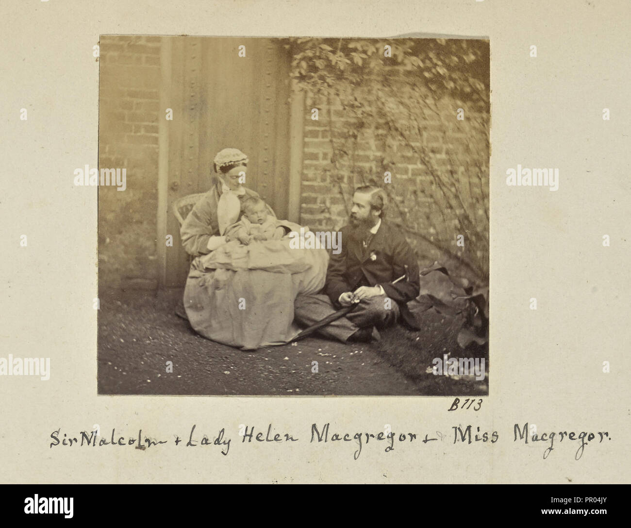 Sir Malcolm & Lady Helen Macgregor & Miss Macgregor; Ronald Ruthven Leslie-Melville, Scottish,1835 - 1906, England; after 1864 Stock Photo
