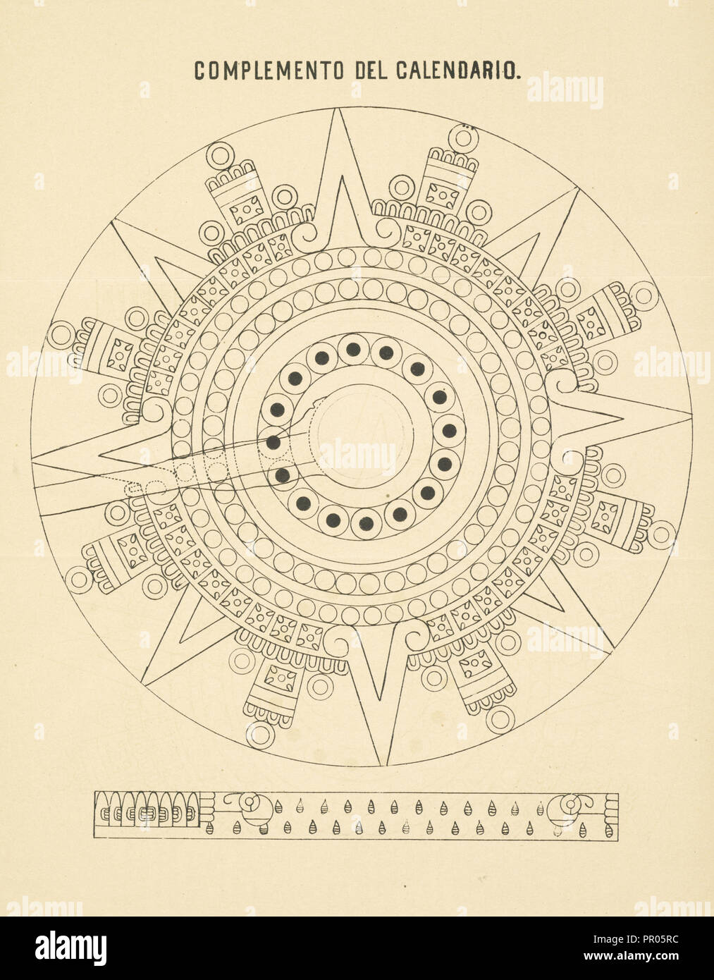 Complemento del calendario, Estudio arqueológico y jeroglífico del Calendario ó gran libro astronómico histórico y cronológico Stock Photo