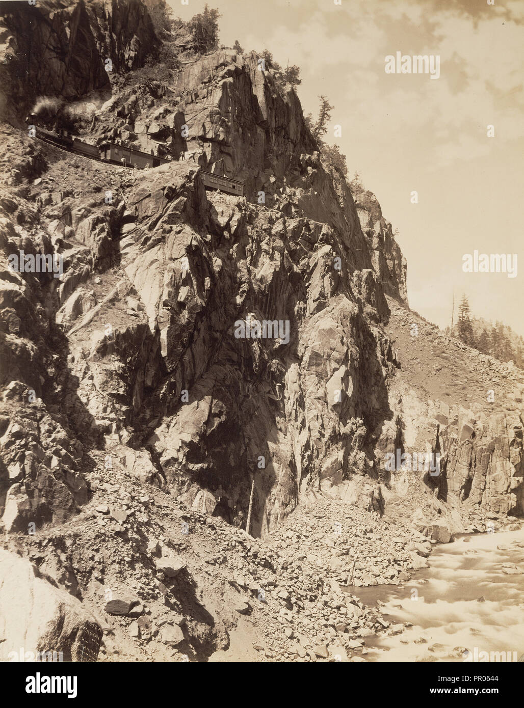 Cañon of the Rio de Las Animas Perdidas; William Henry Jackson, American, 1843 - 1942, 1886; Albumen silver print Stock Photo