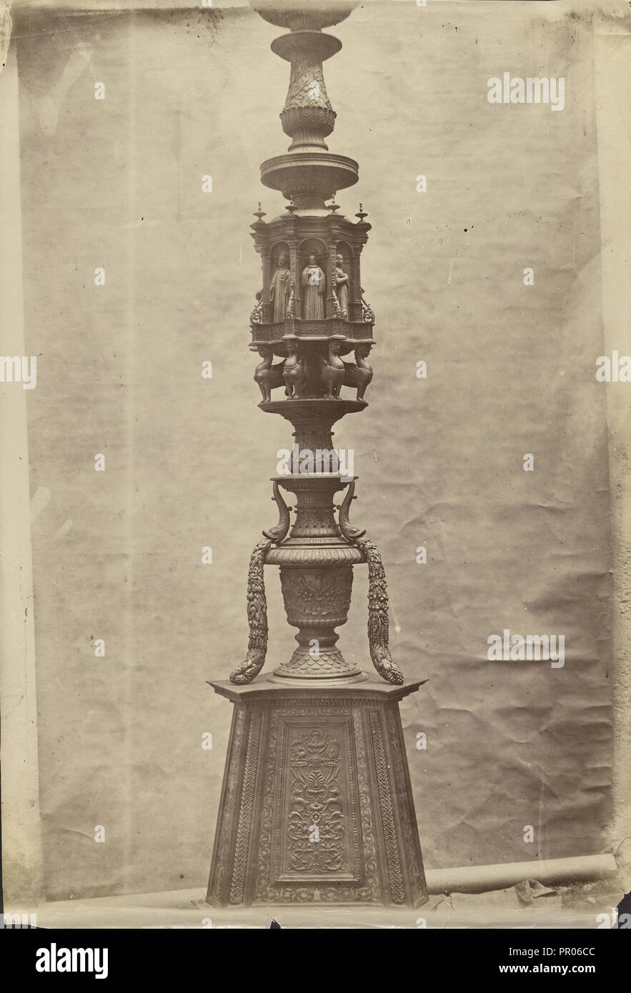 Candelabra at Santa Maria in Organo; Verona, Italy; about 1865 - 1885; Albumen silver print Stock Photo