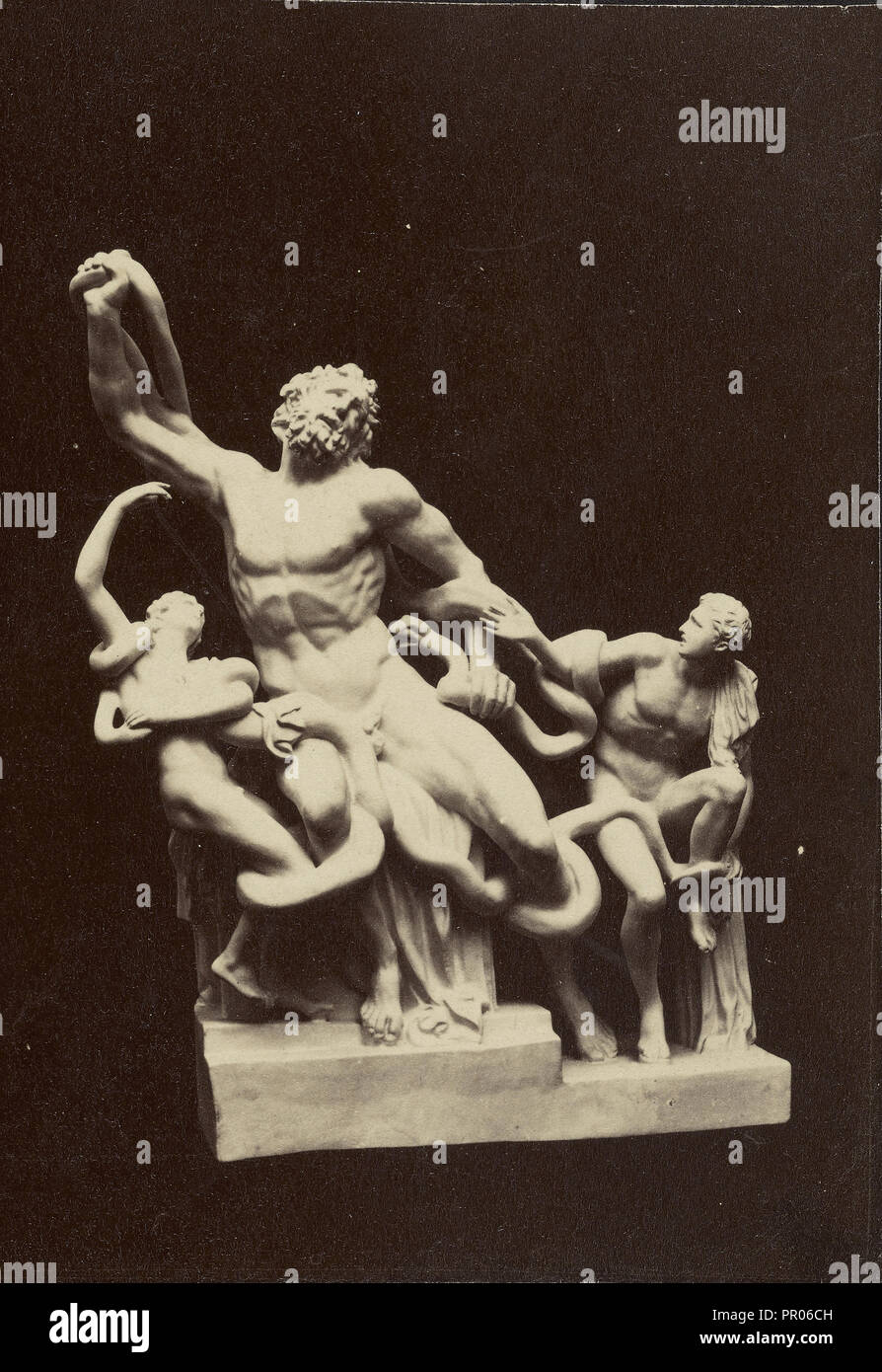 Statue of Laocoön and His Sons; about 1870 - 1890; Albumen silver print Stock Photo
