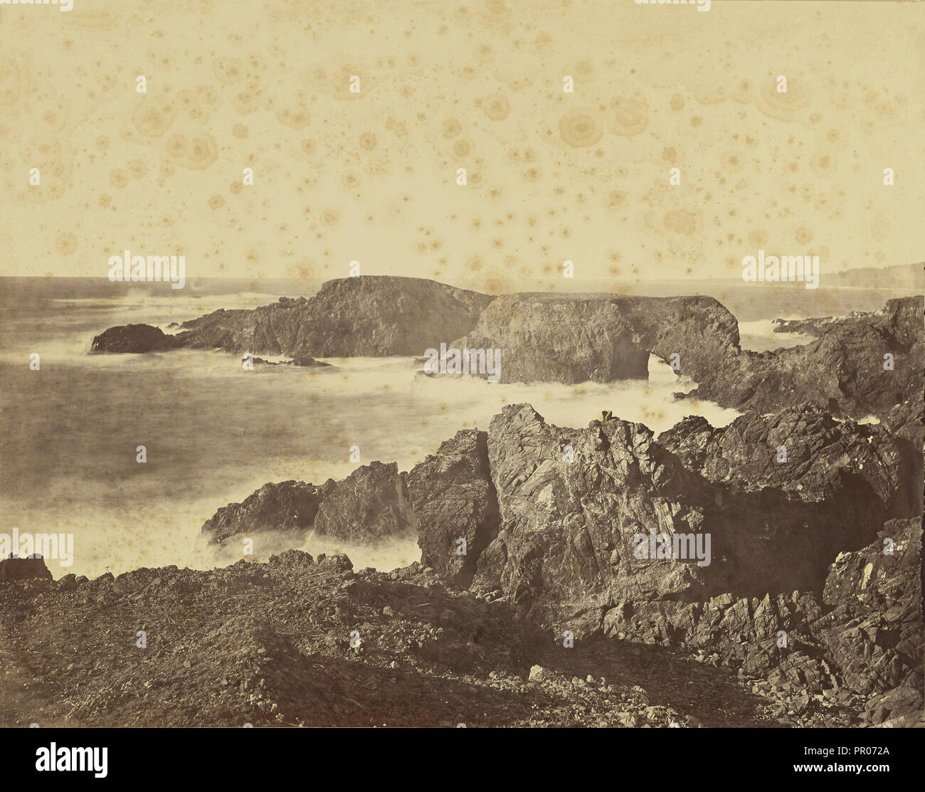 View of the Mendocino Coast , Coast View Off Mendocino; Carleton Watkins, American, 1829 - 1916, 1863; Albumen silver print Stock Photo