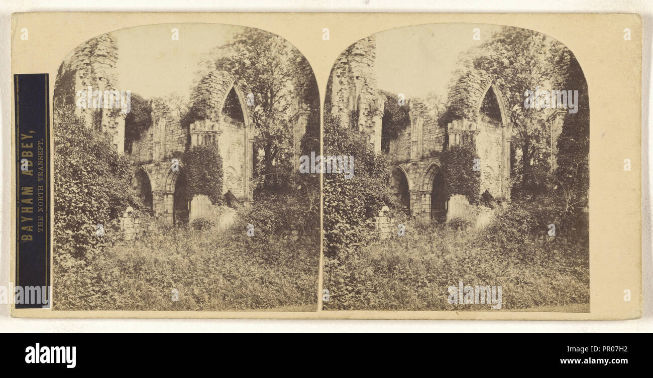 Bayham Abbey, The North Transept; British; about 1860; Albumen silver print Stock Photo