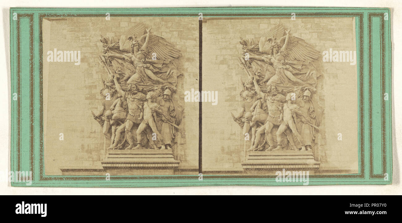 Le chant du Depart. Arc de l'Etoile; French; about 1865; Albumen silver print Stock Photo