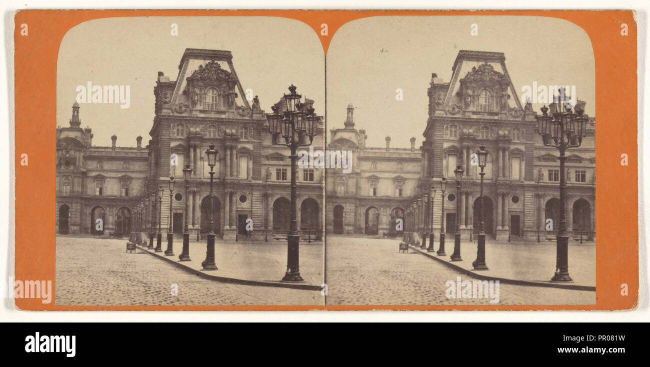 Louvre; French; about 1865; Albumen silver print Stock Photo
