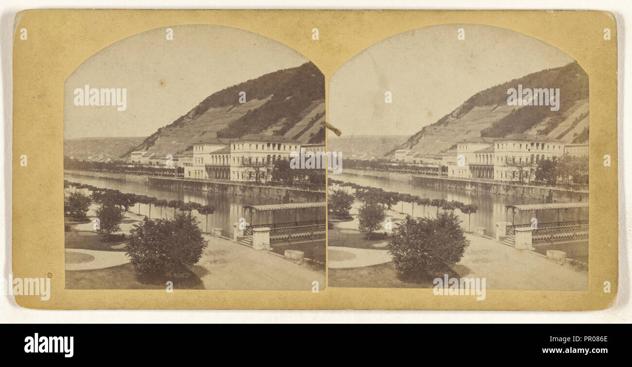 City of Bad Ems, Germany; German; about 1870; Albumen silver print Stock Photo