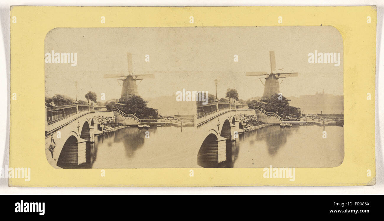 Deutschland. Hamburg. Die grosse Alster 1; German; about 1870; Albumen silver print Stock Photo