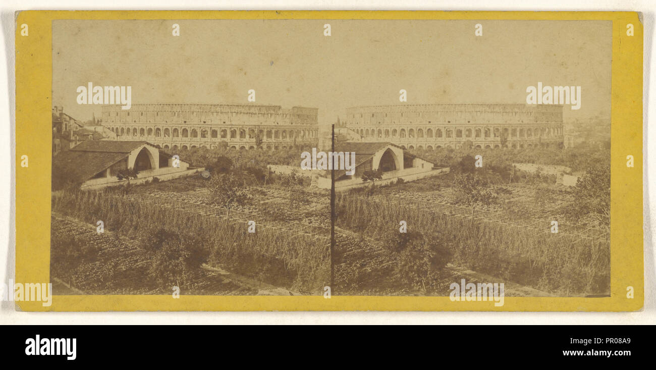 Collisseum; Italian; about 1860; Albumen silver print Stock Photo