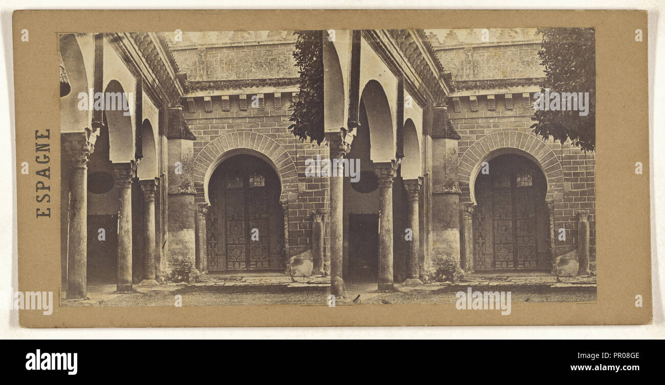 Porte maurisqu a la masque de Cordoux; Spanish; about 1870; Albumen silver print Stock Photo